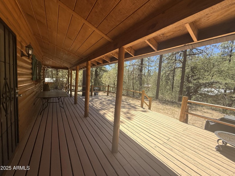 Covered portion of deck