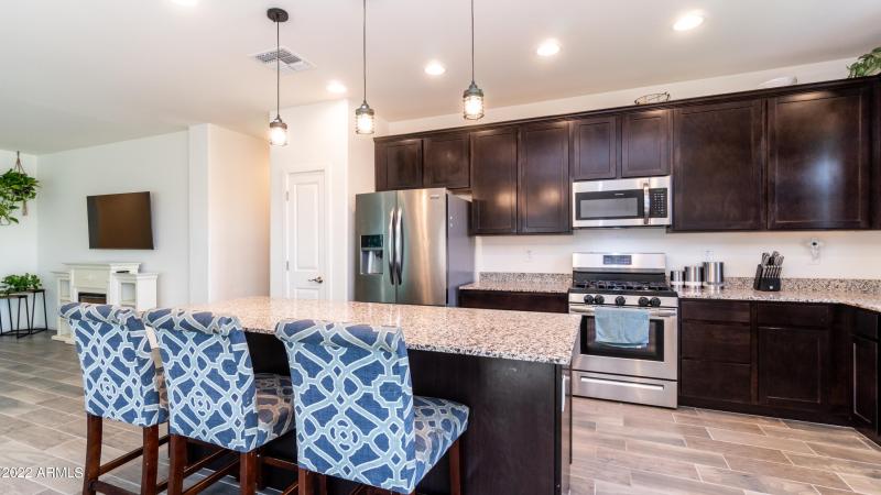 Kitchen view of awesome island
