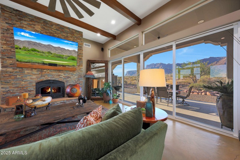 Custom Sandstone Hearth from Northern AZ