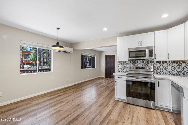 Opens to the living area