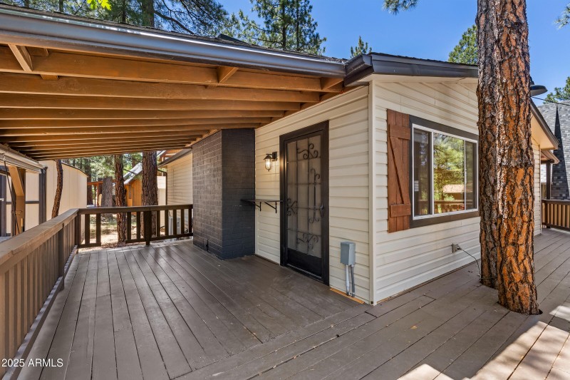 Spacious covered deck