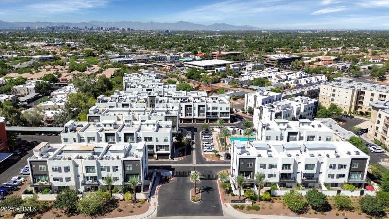 Aerial looking south