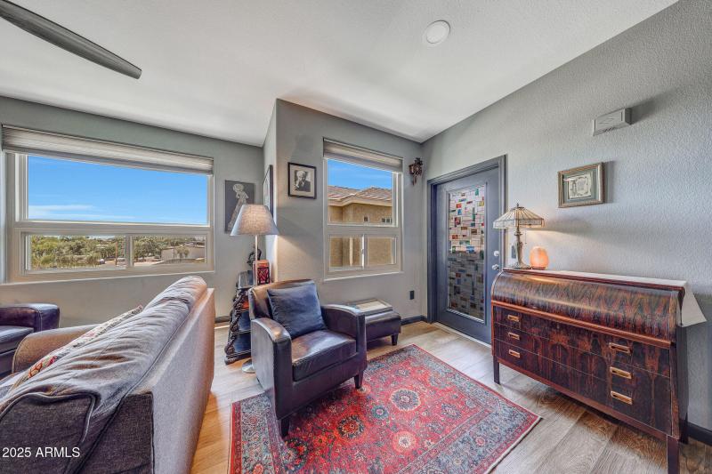 south-facing windows