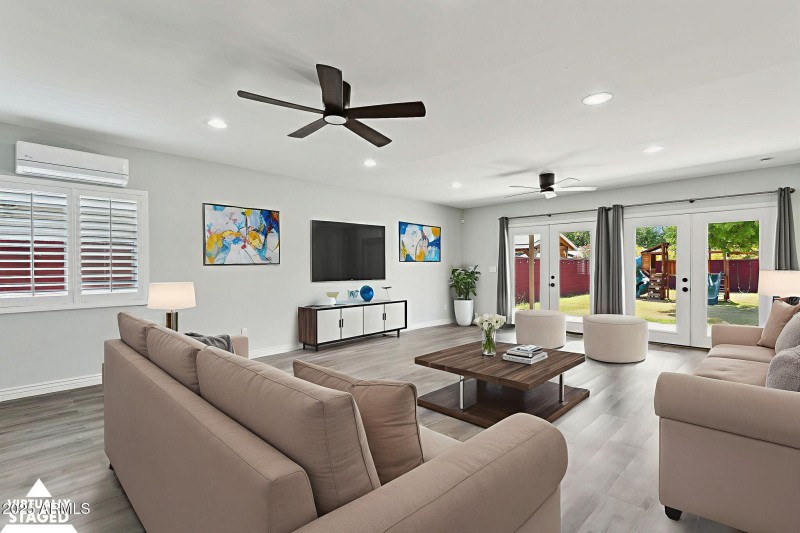 Family Room virtually staged