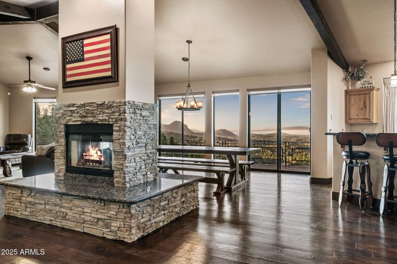 Double Sided Fireplace