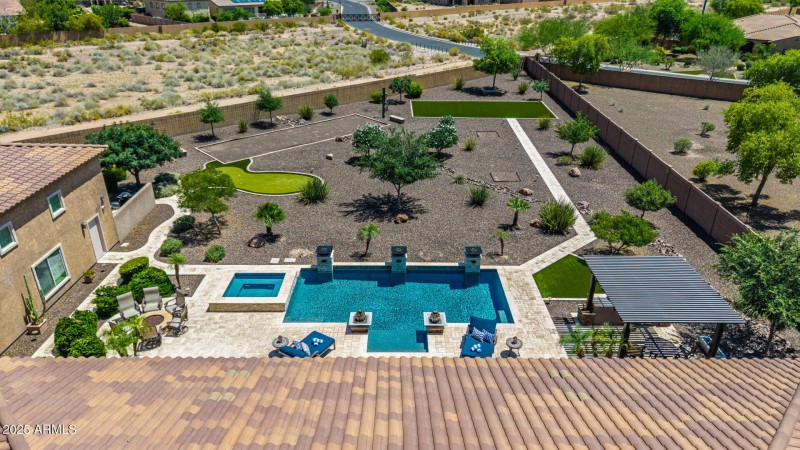 Aerial View of Backyard