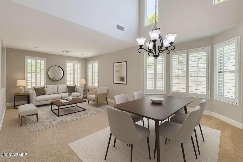 dining and living room