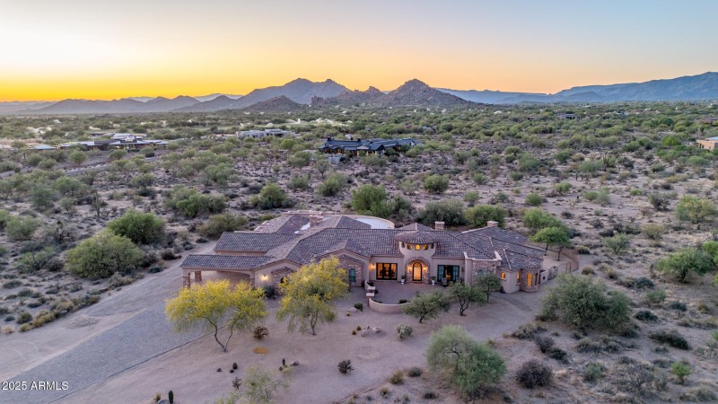 8024 E Lone Mountain Rd Drone Twilight-1