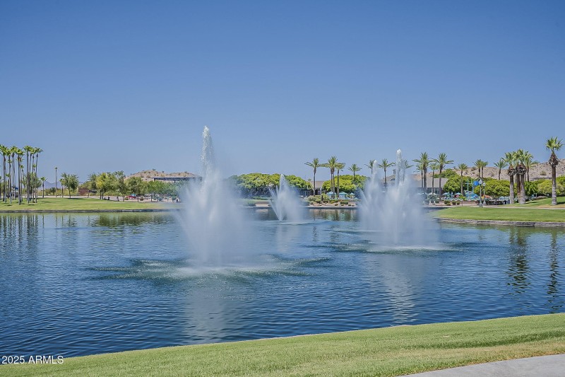Community Lake with Fountains