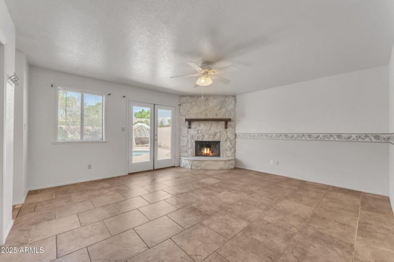 Primary bedroom with fireplace