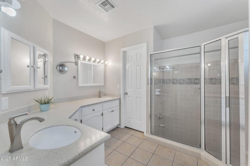 Great space in primary bathroom