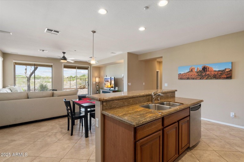 Kitchen & Great Room With a View