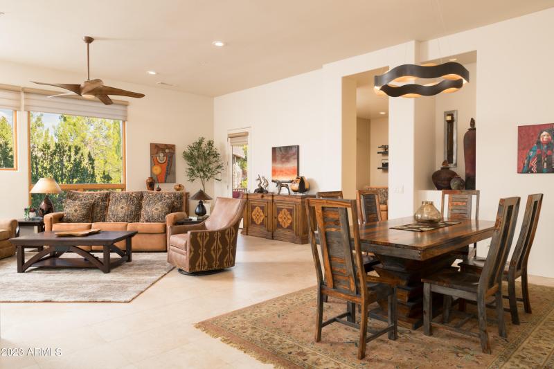 Open Great Room & Dining Room