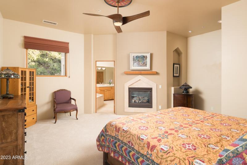 Primary Bedroom With Fireplace