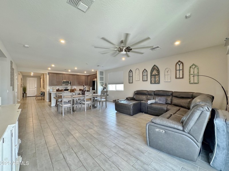 Great room looking towards kitchen