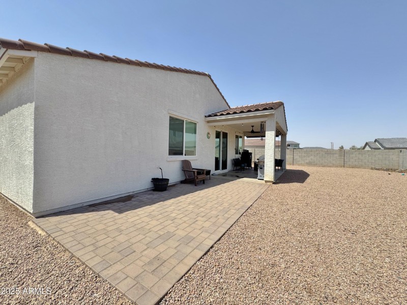 Extended paver patio