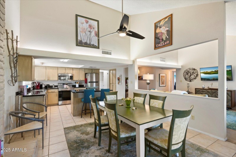 Living Room View to Kitchen