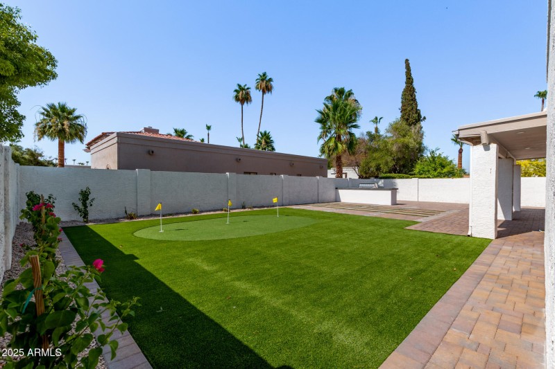 South facing backyard