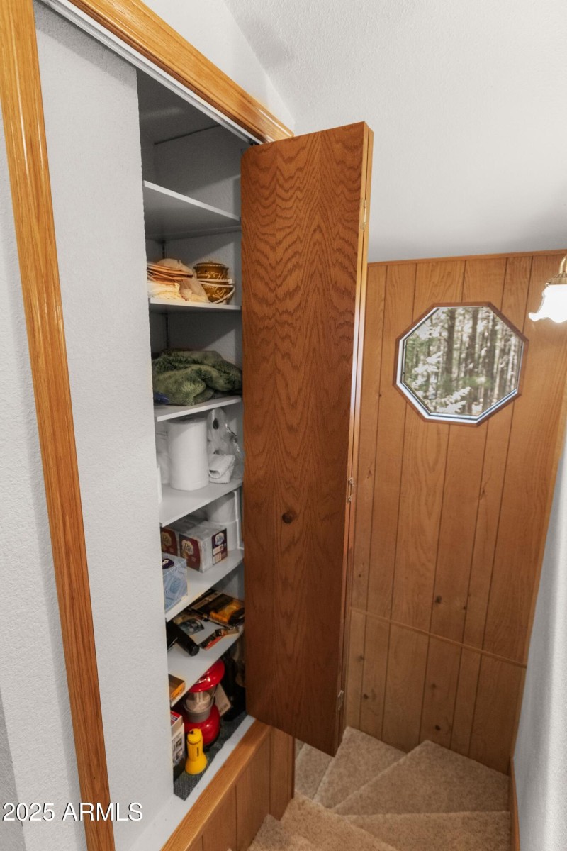 Top of stairway closet