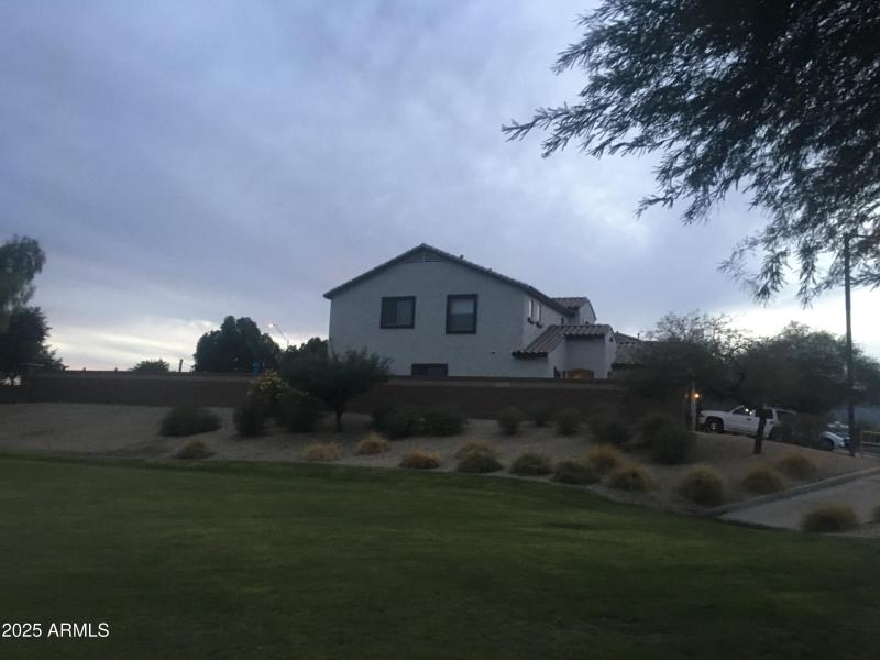 View of home from greenbelt