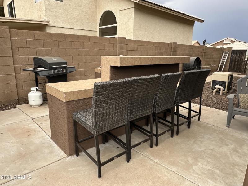 Outdoor Bar and BBQ area