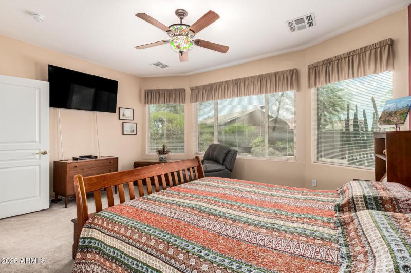 Rounded Bay Window at Primary Bedroom
