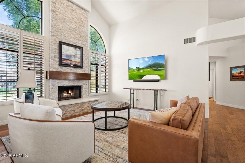 Living Room with View of Patio