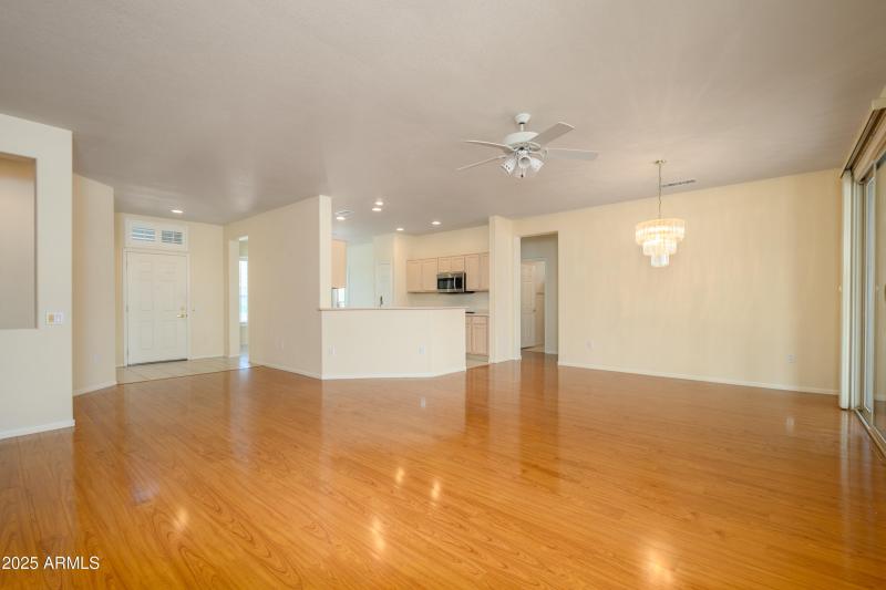 Laminate flooring in ma in area and den