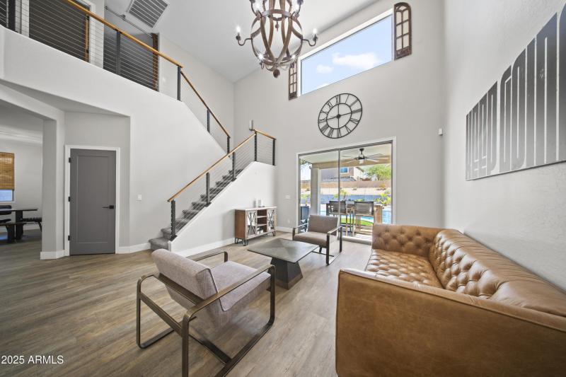 open concept kitchen dining room area