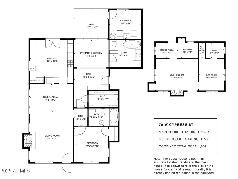 Main and Guest House Floor Plans