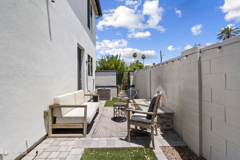private patio with pavers