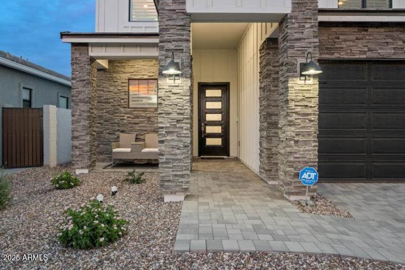 Covered Patio at Front of Home
