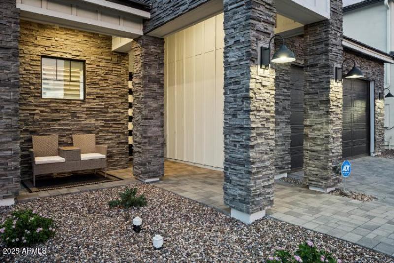 Beautiful covered entrance Front of Home