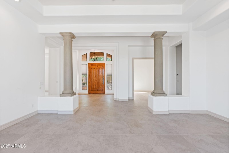 great room view to front door