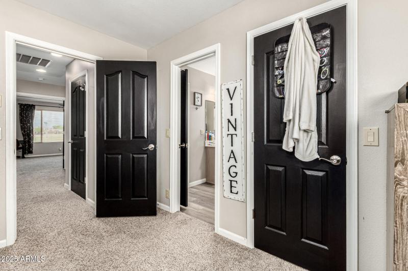 Bedroom to shared bath