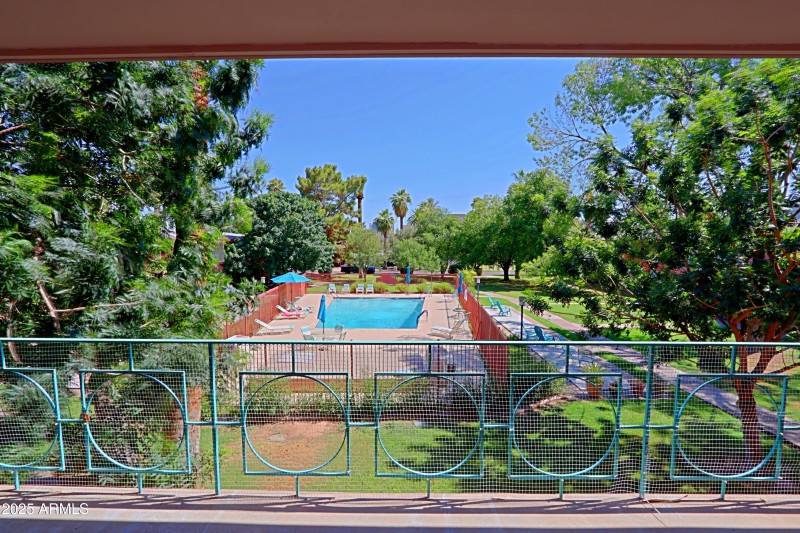 Pool view from balcony
