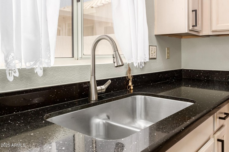 Kitchen with upgraded counters