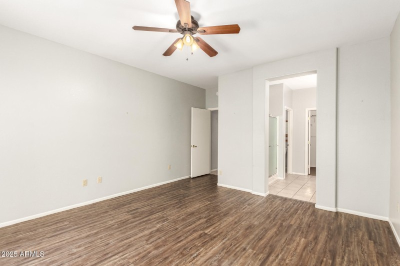 Master bedroom with fan