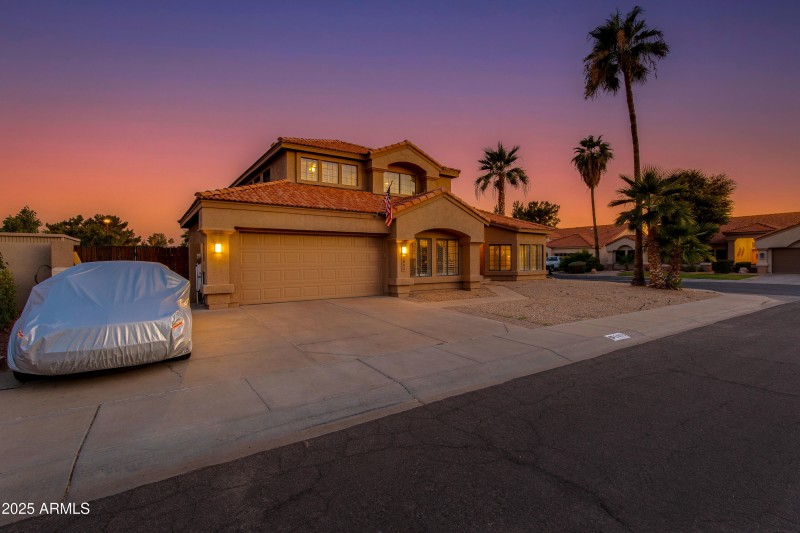 Twilight Front Elevation