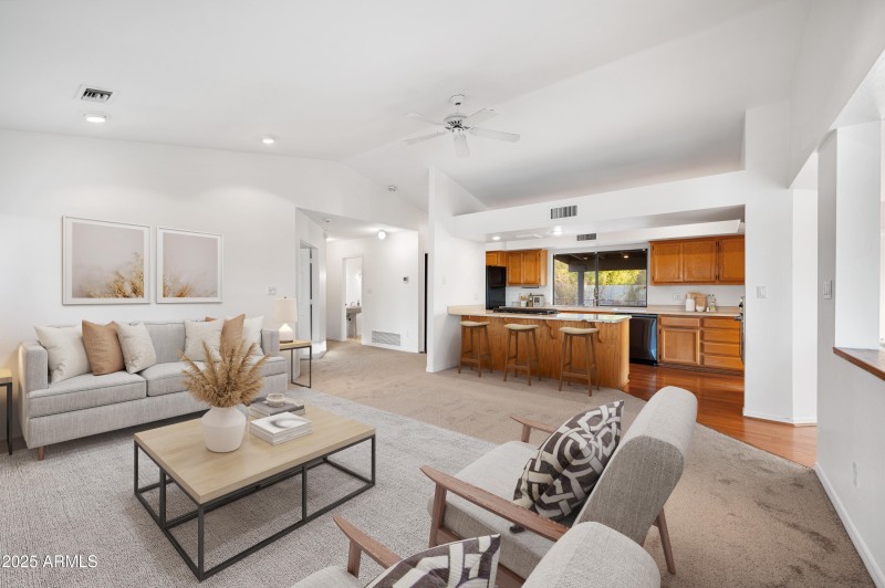 kitchen and living room.VS