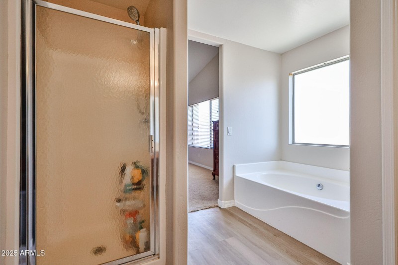 Master sep tub/shower