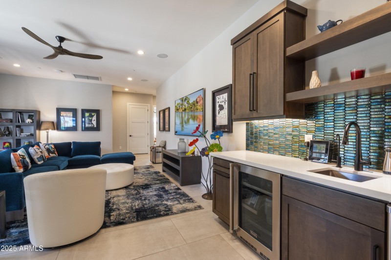 Bar/Sink Area in Family/TV Room