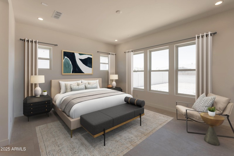 Virtually Staged Primary Bedroom