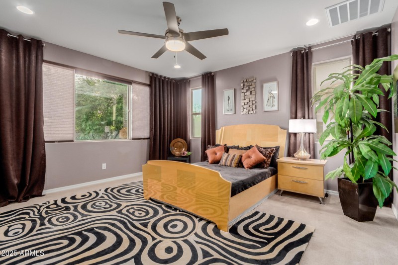 spacious primary bedroom