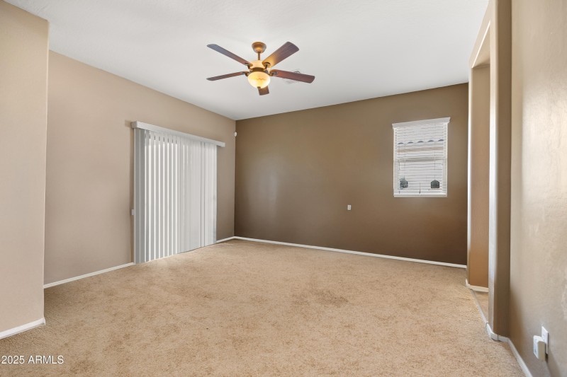 Master bedroom to patio doors