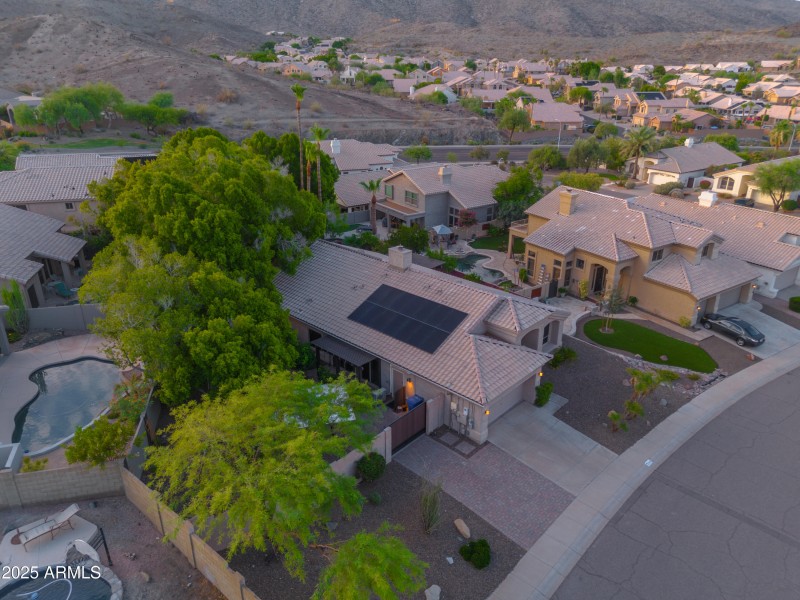 Nestled among trees & mtns