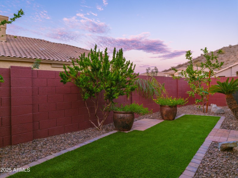 Manicured Side Yard w/ Mtn Views