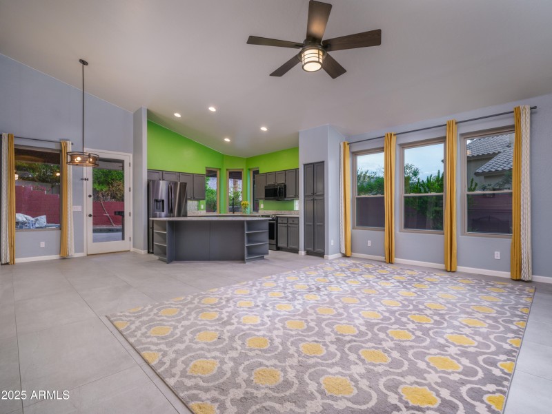 Kitchen Opens to Family Room