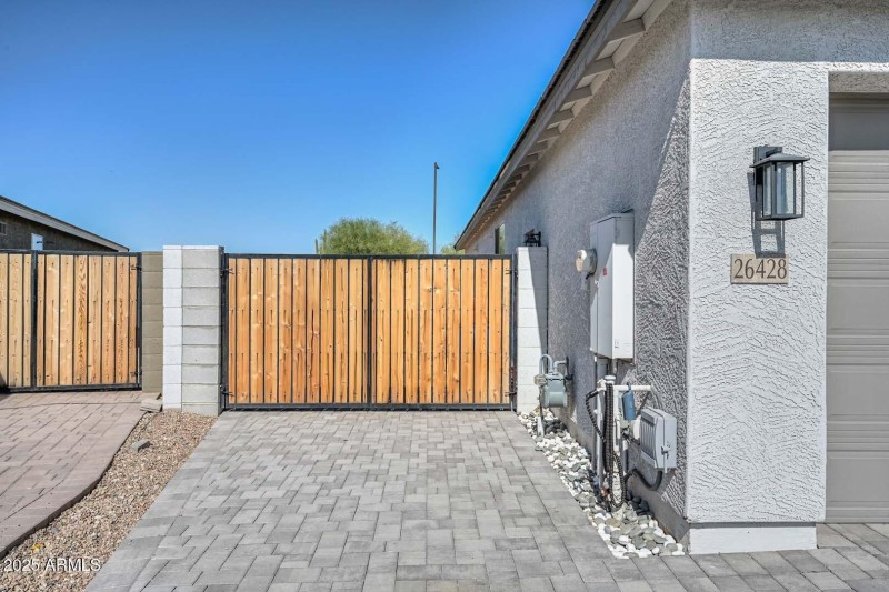 RV Gate with Paver Driveway