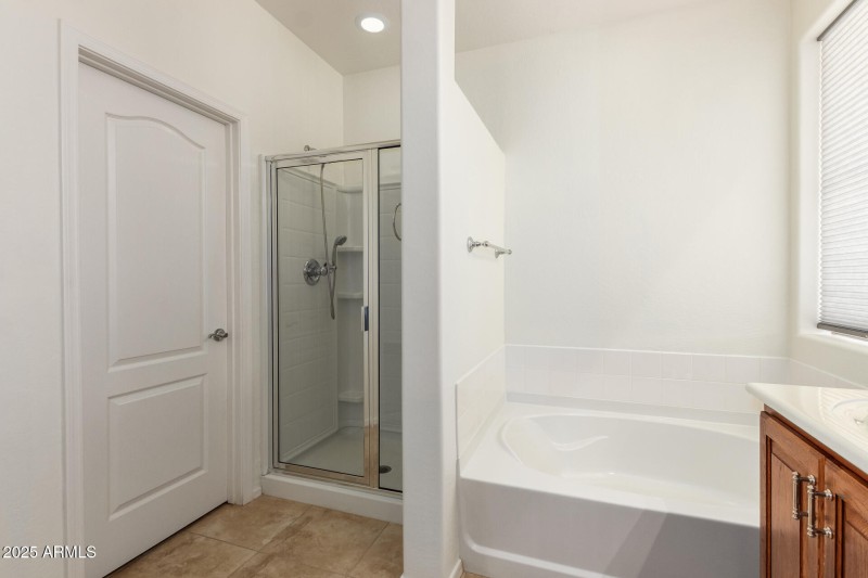 Primary Separate Garden Tub and Shower